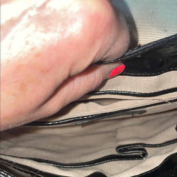 Ann Taylor Black Shoulder Bag with silver Accents NWT - Picture 11 of 15